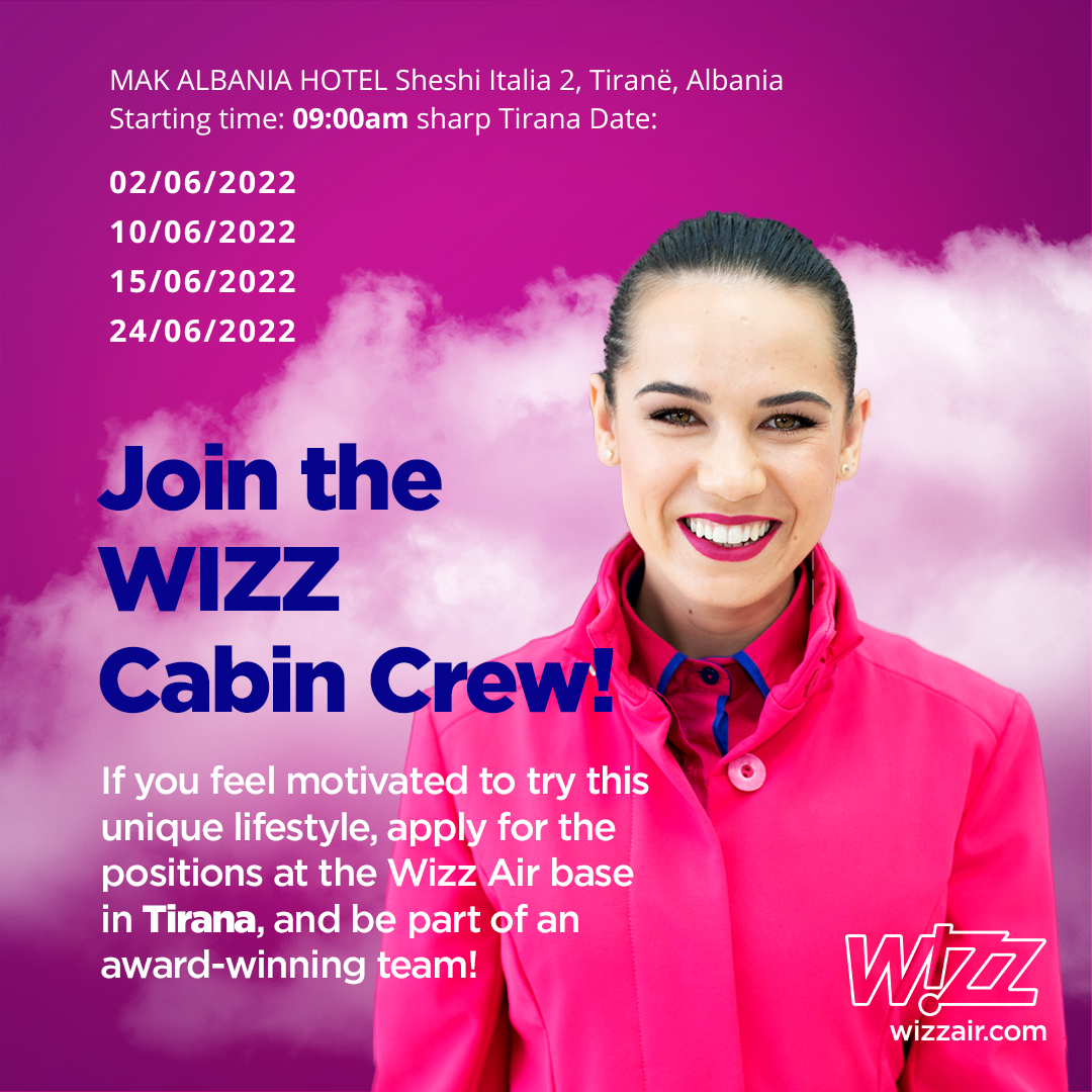 TIRANA base Wizz Air invites you for open recruitment day!